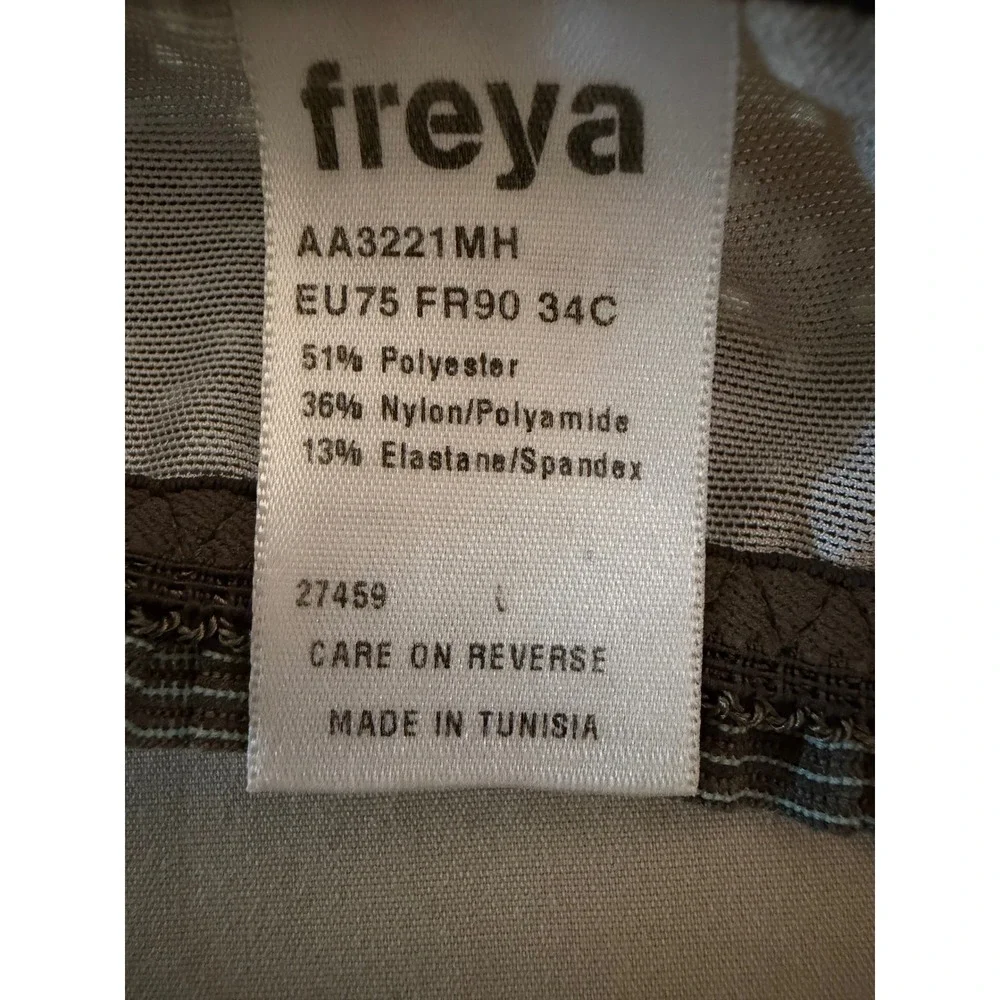 Freya Pollyanna Balcony Bra Charcoal Grey Mint Polka Dot Lace AA3221MH 34C